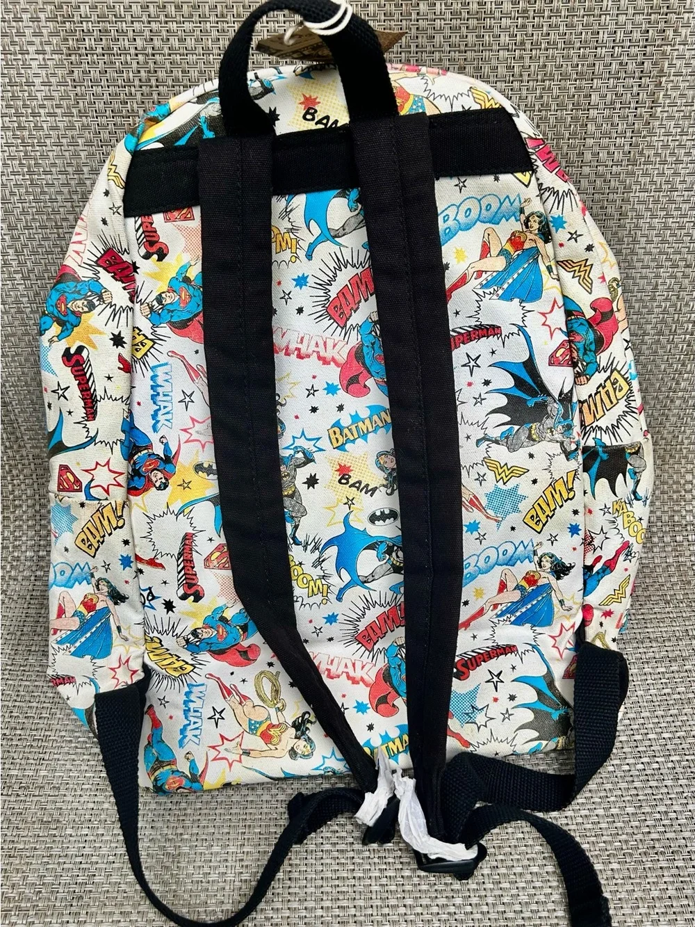 Comic SUPER Heroes Backpack BATMAN SUPERMAN WONDER WOMAN /NWT -ADULT or Kids